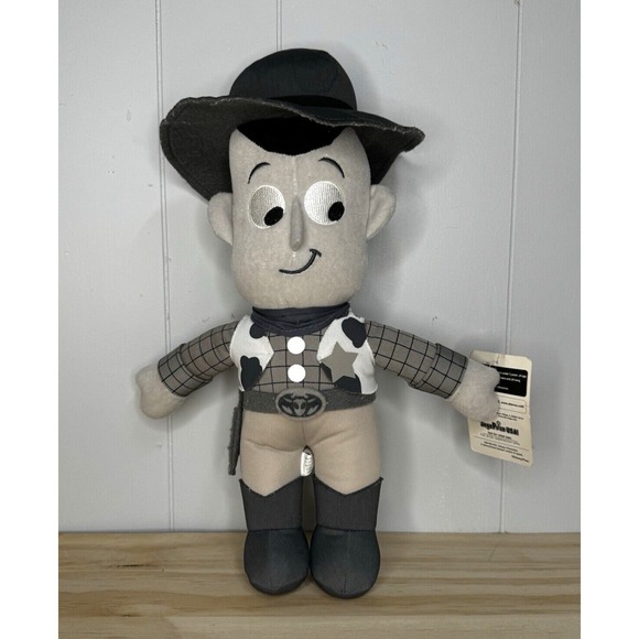 Disney Other - Disney Toy Story Plush Monochrome WOODY 14" Cowboy Sega Series 3 Black White